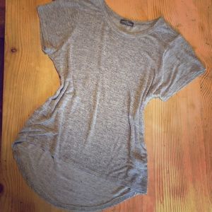 Grey Market and Spruce knit hi-low top